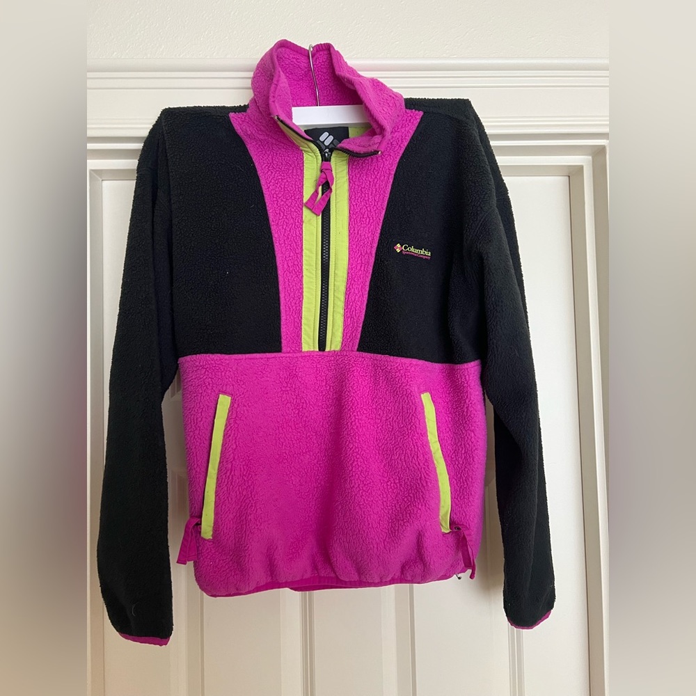VINTAGE Columbia fleece jacket retro bright colors